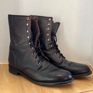 Mens Justin Lace Up Roper Boots size 10 D